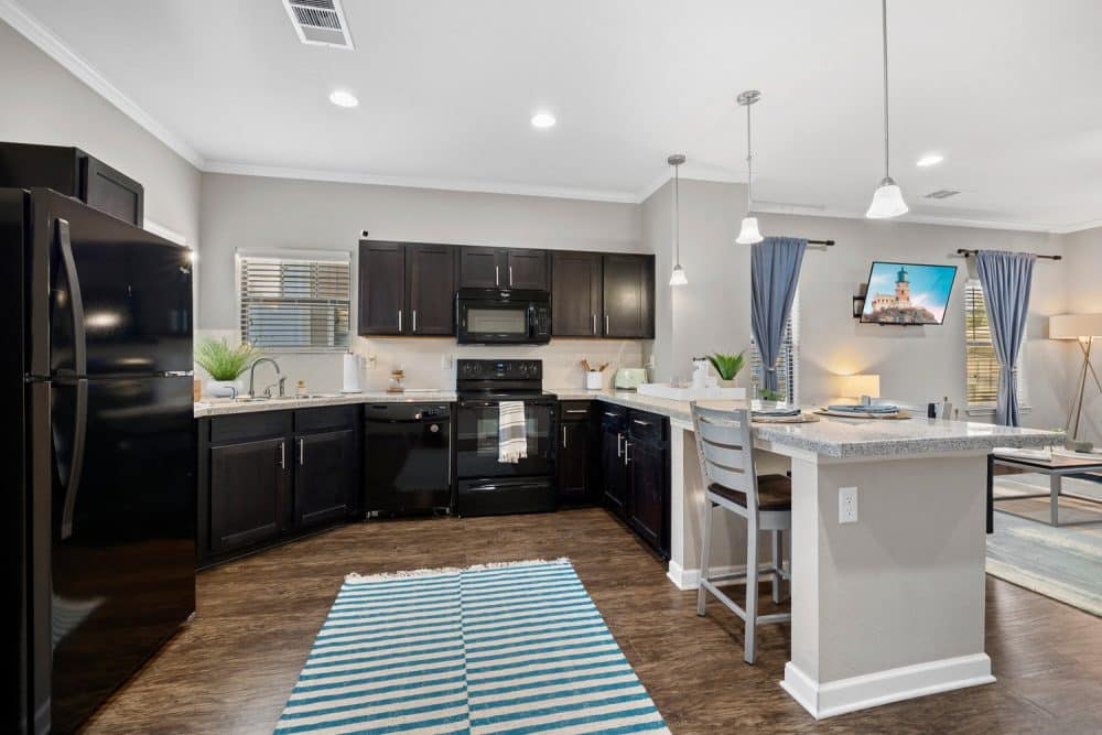 the collective at norman apartments near the university of oklahoma kitchen