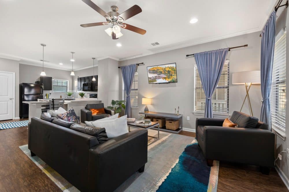 the collective at norman apartments near the university of oklahoma living room