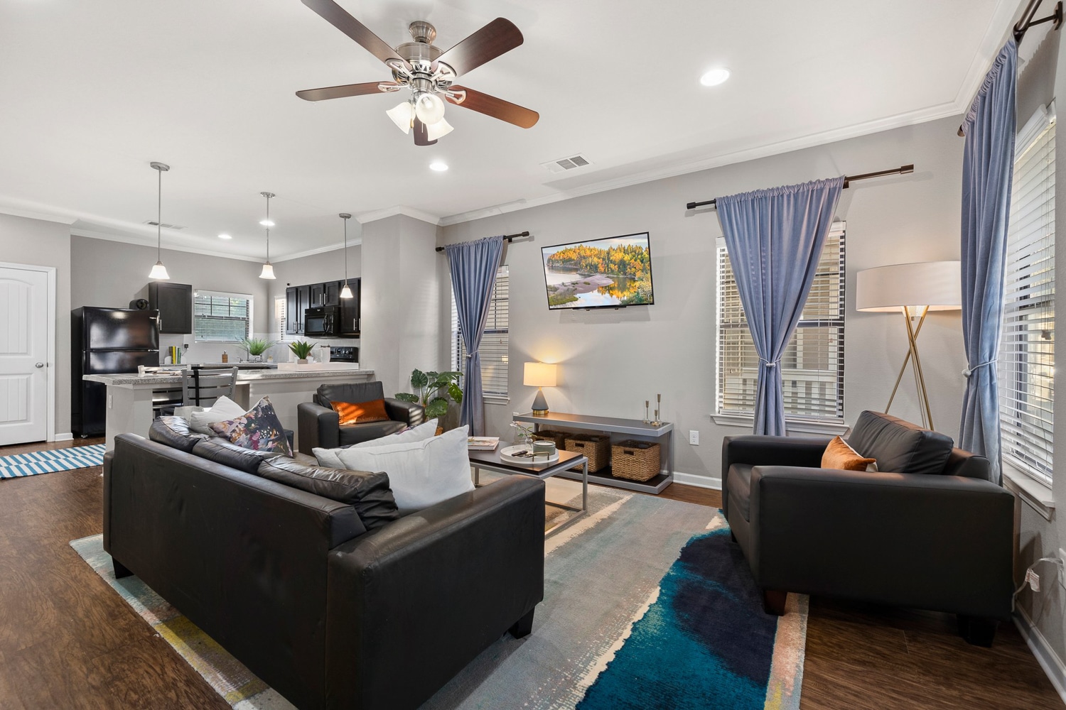 the collective at norman apartments near the university of oklahoma living room