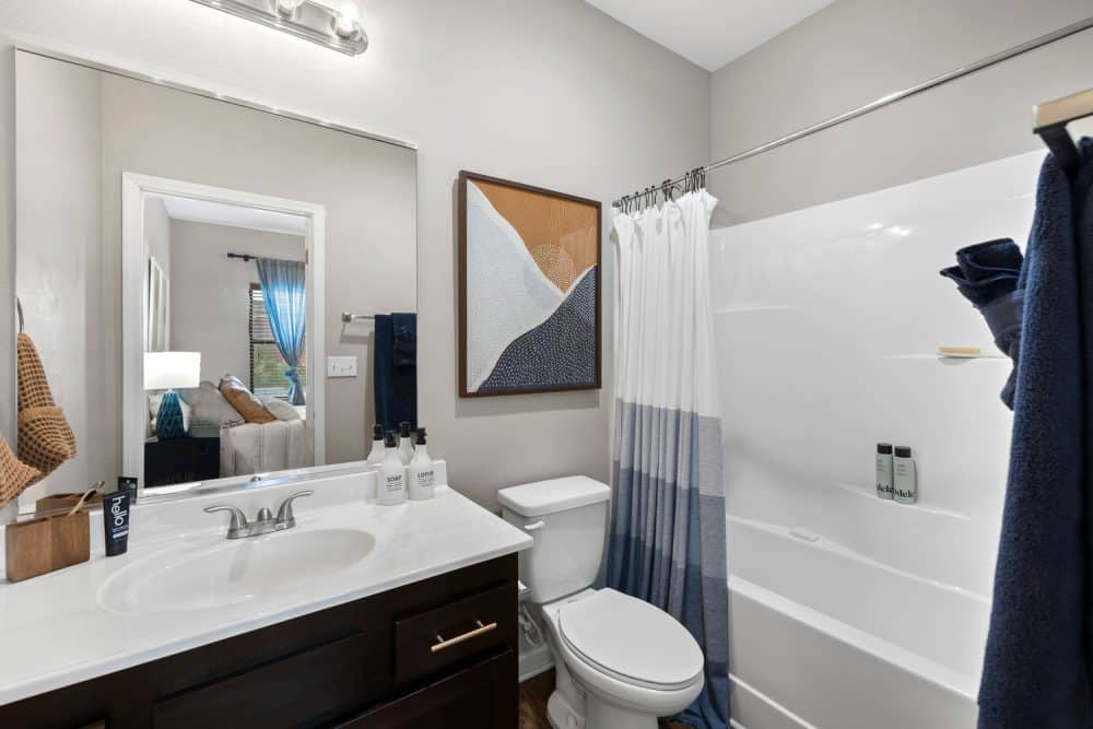 the collective at norman apartments near the university of oklahoma private bathroom